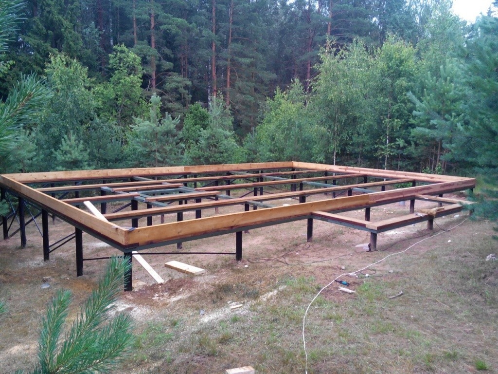 Сваевый фундамент каркасного дома