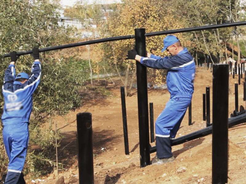 ручная установка свай под фундамент